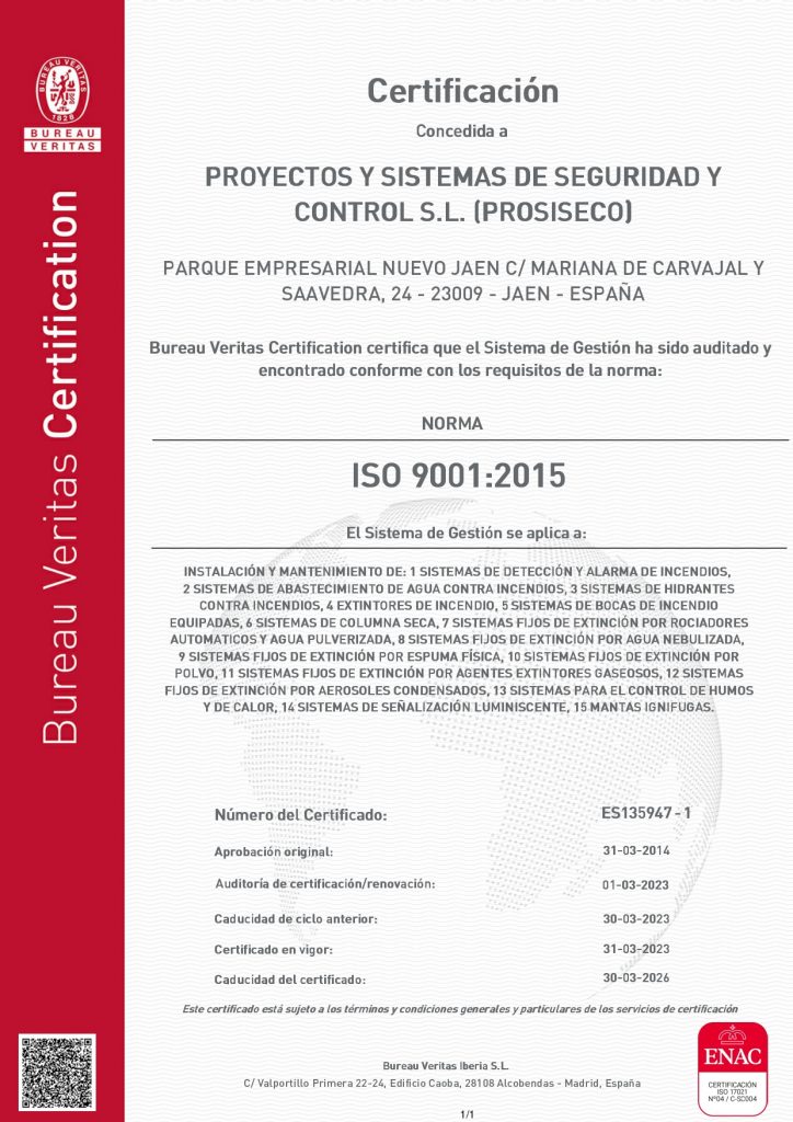 CERTIFICADO DE CALIDAD ISO 9001